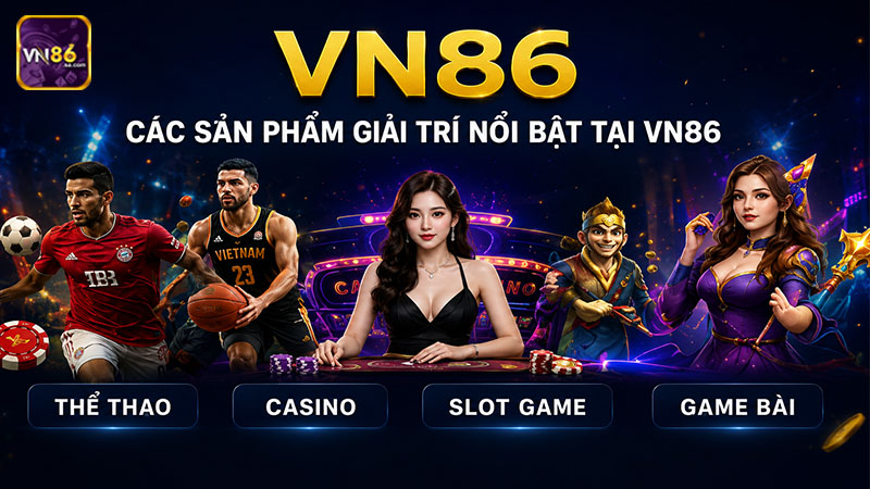 VN86 thu hút người chơi nhờ hệ thống giải trí đa dạng và giao diện thân thiện