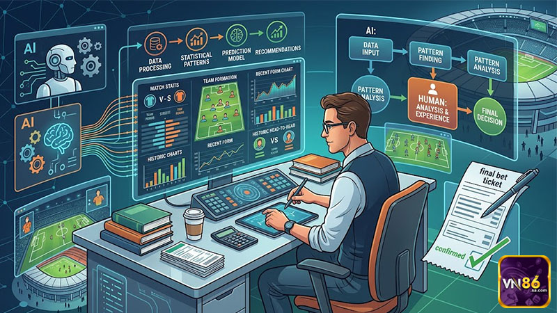 AI chỉ nên là công cụ hỗ trợ trong quá trình soi kèo cá cược bóng đá